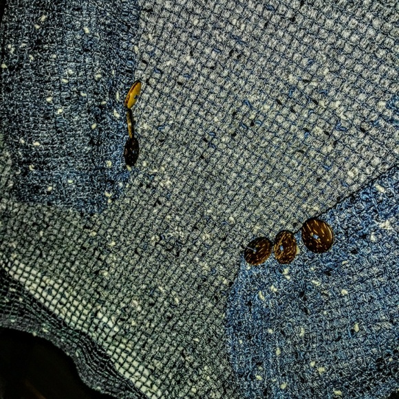 Keren Hart Shrug Wrap Size M Blue Waterfall NWT - Picture 9 of 13